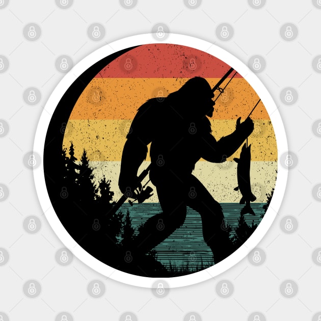 Bigfoot Fishing Magnet by Tesszero